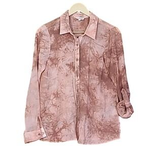 Mystree Longsleeve Button Up Rust Womens Size‎ S